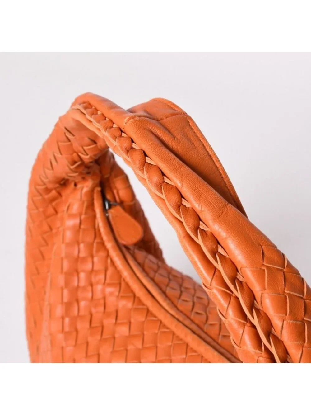 Bottega Veneta Hobo Intrecciato Leather Orange